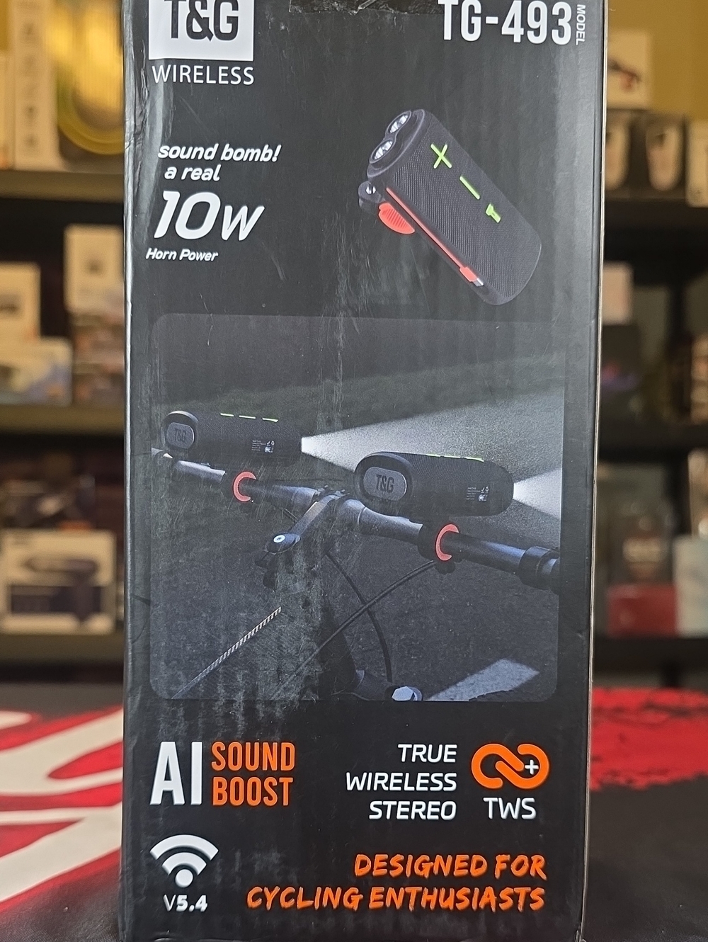 T&G Black Wireless Bike Speaker FACTORY SEALED
